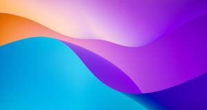 A purple and blue abstract background with waves.