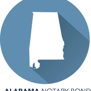 A blue circle with the state of alabama in it