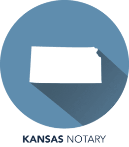 A white map of the state of kansas.