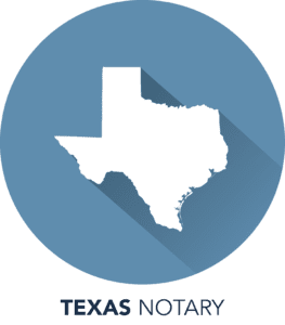 A blue circle with the state of texas in it