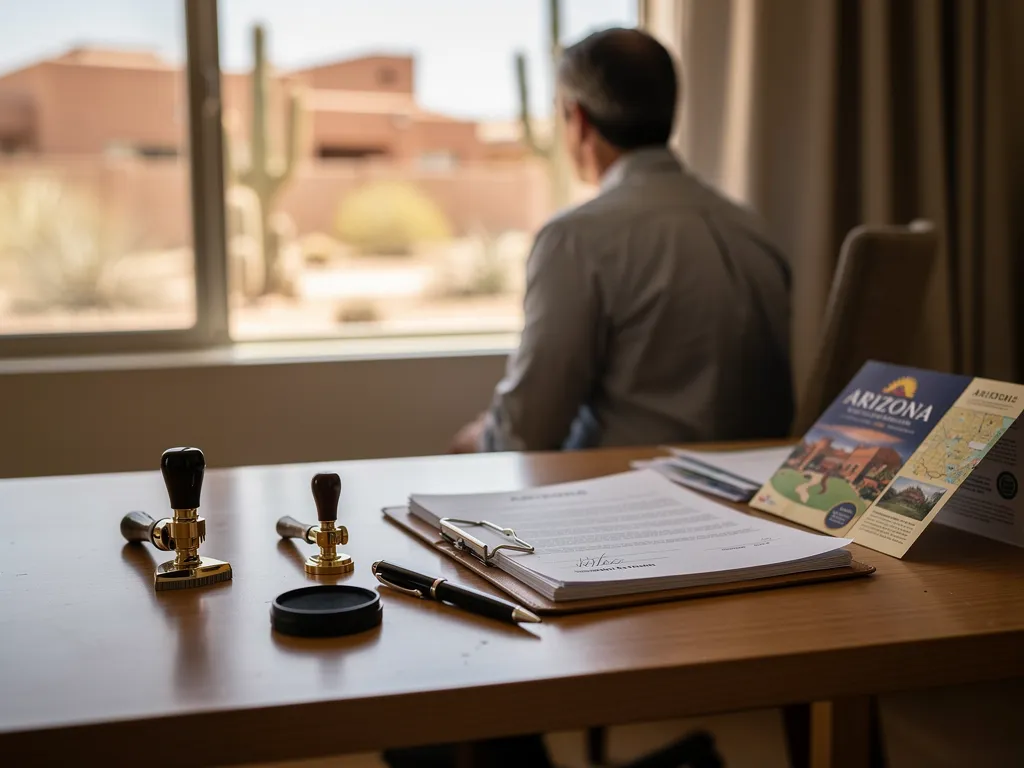 Newly commissioned Arizona notary ready to begin notarial work